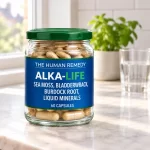 ALKA-LIFE jar on a marble counter by a sunny window